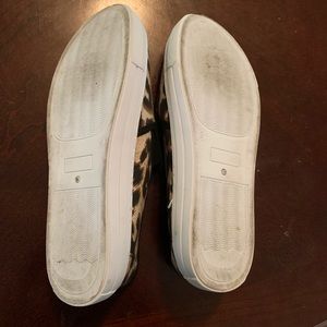 Cheetah print slip ons